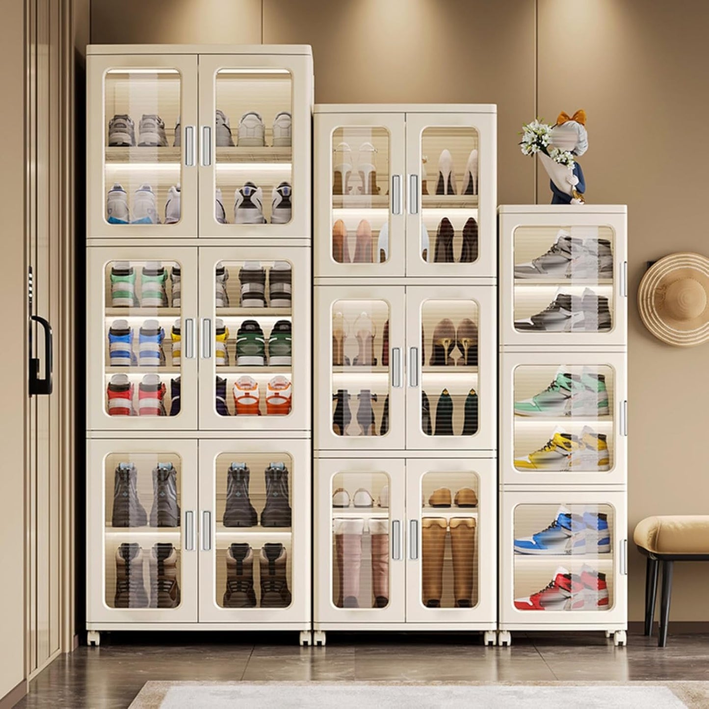 Easy Stack Shoe Boxes with Doors